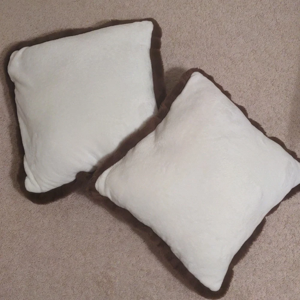 Set of TWO Plush Throw Pillows